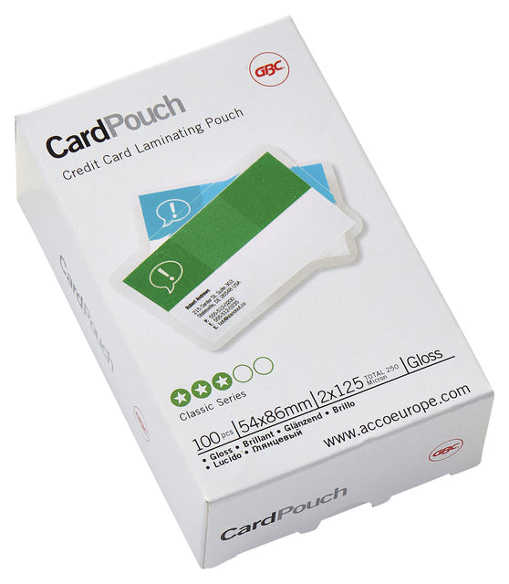 GBC - Lamineerhoes gbc creditcard 54x86mm 2x125micron