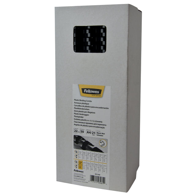 Fellowes - Bindrug fellowes 22mm 21rings a4 zwart