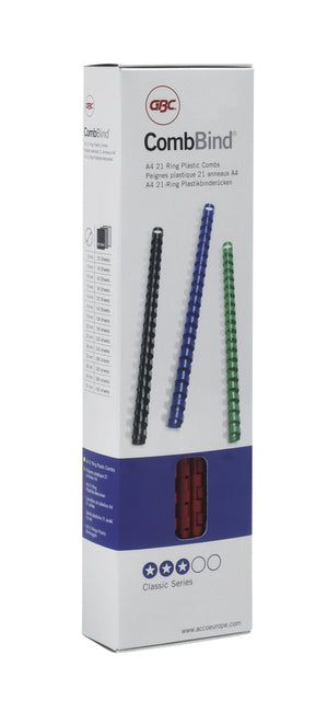 GBC - Bindrug gbc 10mm 21rings a4 blauw
