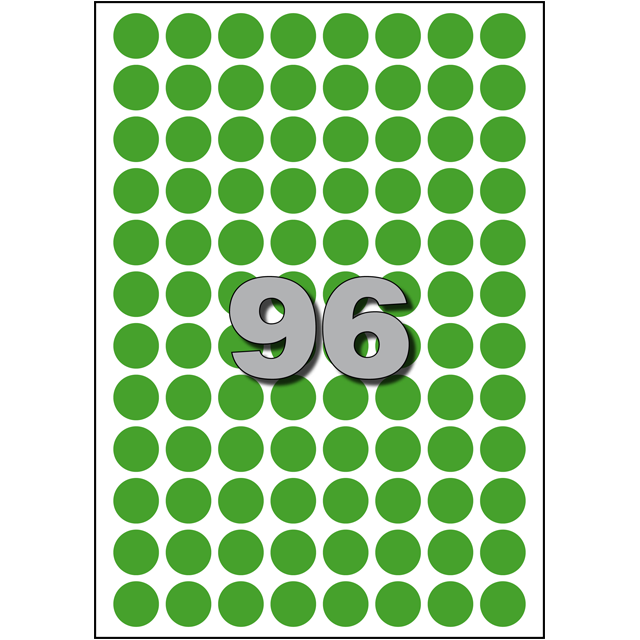 Étiquette | papier | ∅15mm | vert