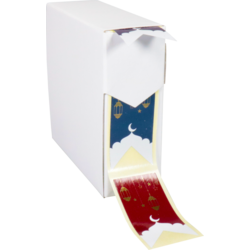 Klika - Etiket | Cadeauetiket | papier | Lantern | 60x30mm | assorti | rol à 500 stuks