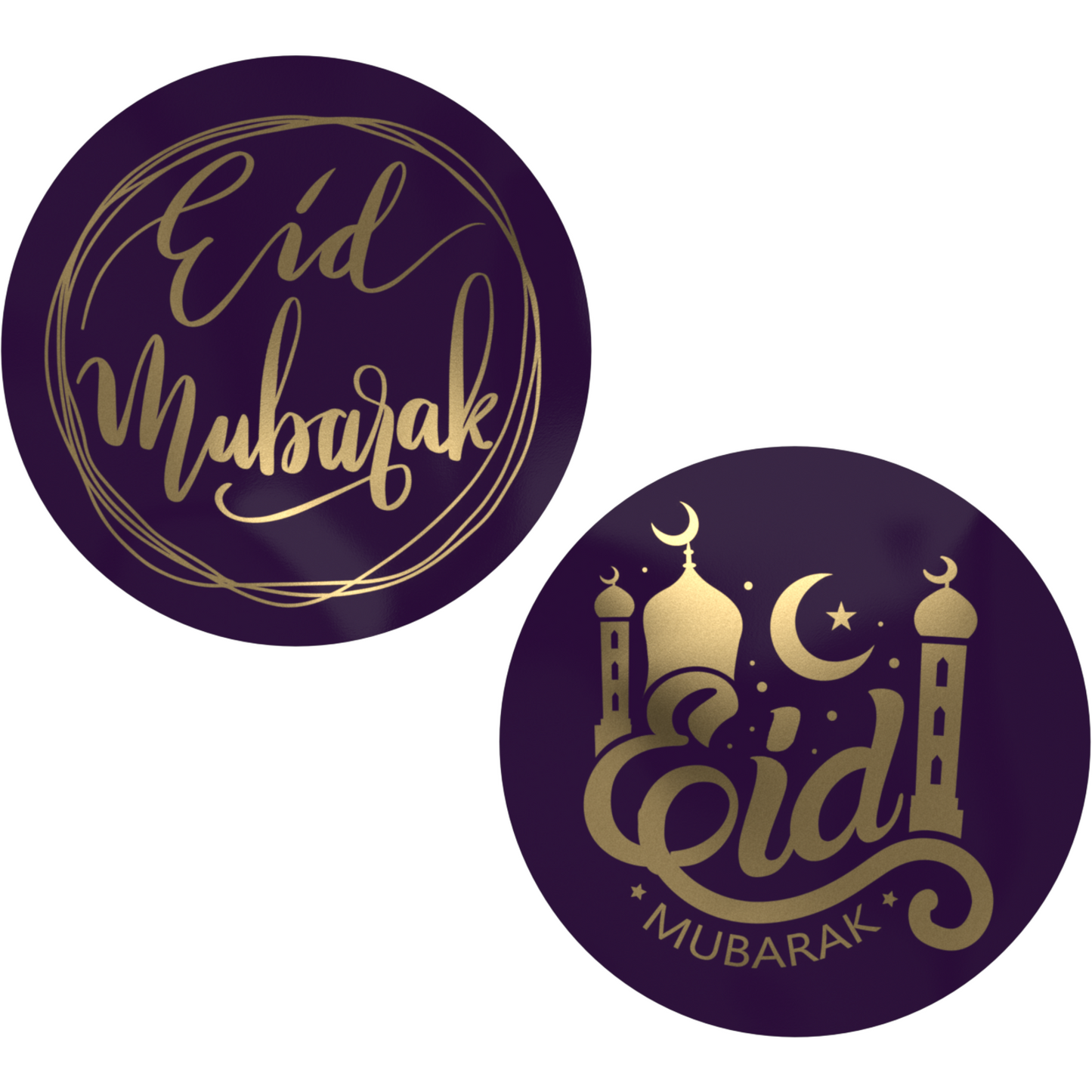 Klika - Etiket | Cadeauetiket | papier | Eid Mubarak | ∅45mm | assorti | rol à 500 stuks