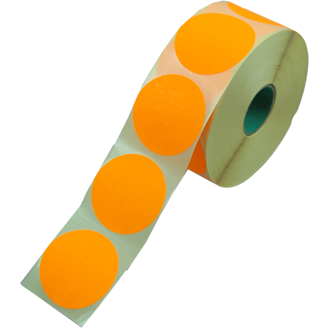 Klika - Etiket | Reclame-etiket | papier | permanent | ∅62mm | fluor/oranje | rol à 1500 stuks