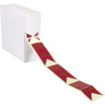 Klika - Etiket | Cadeauetiket | papier | Eid Mubarak | 60x30mm | rood/goud | rol à 500 stuks
