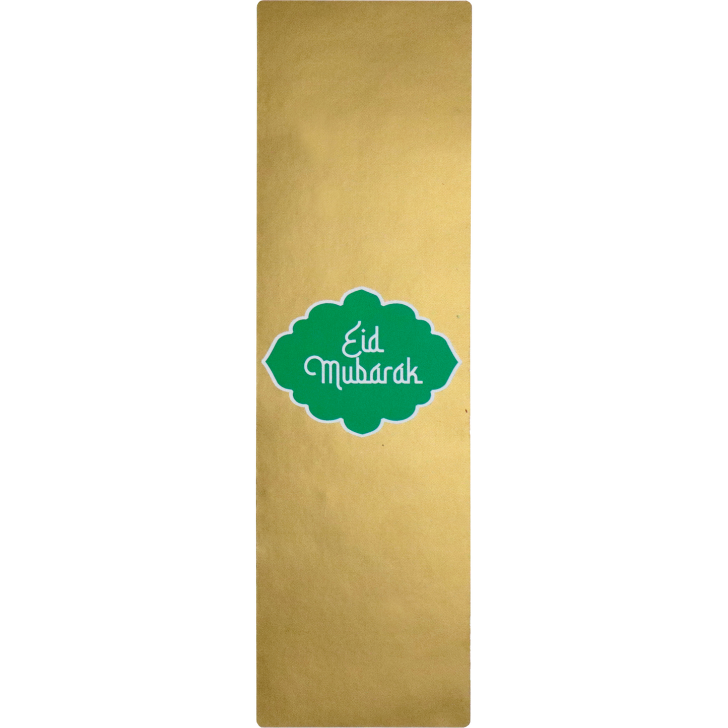 Klika - Etiket | Verzendetiket | papier | Eid Mubarak | 200x60mm | groen/goud/wit | rol à 100 stuks
