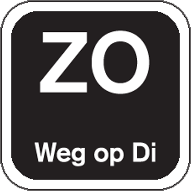 Klika - Label | ZO weg op | papier | afwasbaar | 19x19mm | zwart | rol à 1000 stuks