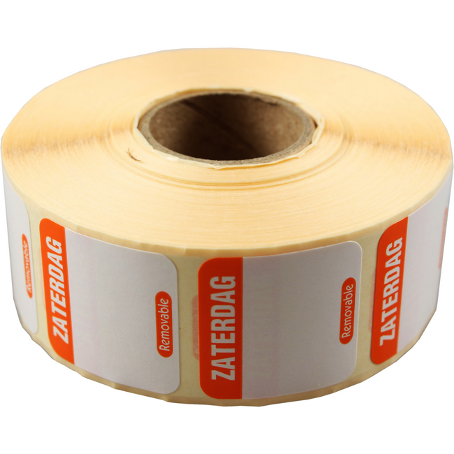Klika - Label | Daglabel za | papier | beschrijfbaar | 25x25mm | oranje | rol à 1000 stuks