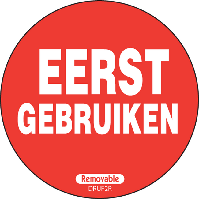Klika - Etiket | papier | FIFO | afneembaar | ∅50mm | rood | rol à 500 stuks