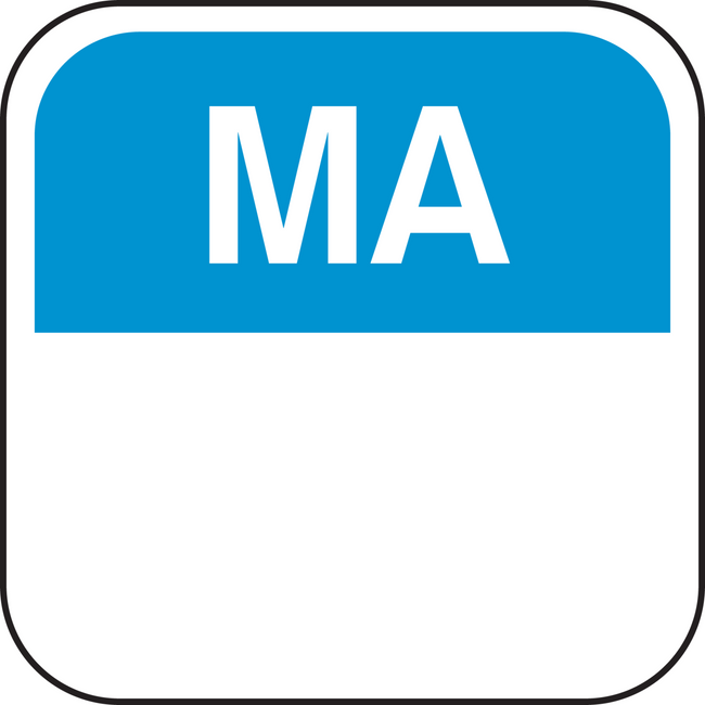 Klika - Label | Daglabel ma | papier | 19x19mm | blauw