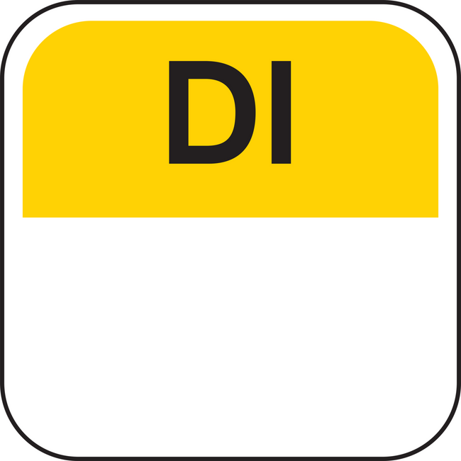 Klika - Label | Daglabel di | papier | 19x19mm | geel