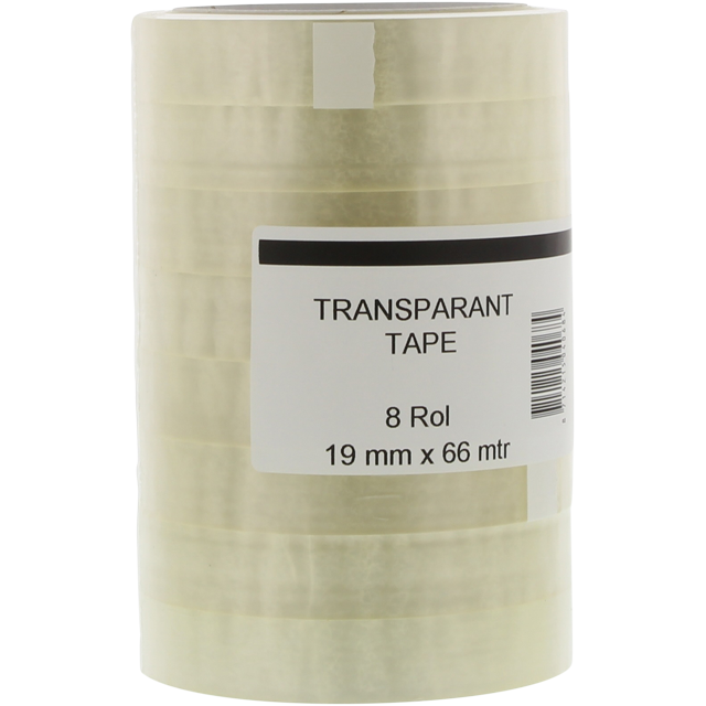 Klika - e | PP | 19mm | 66m | transparant | 8 stuks