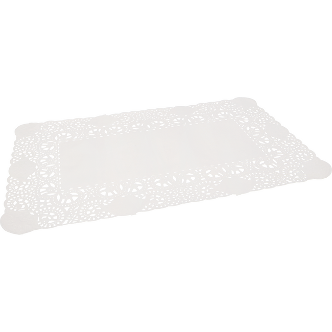 Klika - Taartrand | papier | 30x18cm | rechthoekig | wit | 250 stuks