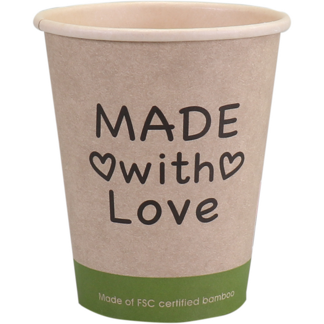 Klika - Beker | Made with Love | 250ml | 8oz | 92mm | 1000 stuks