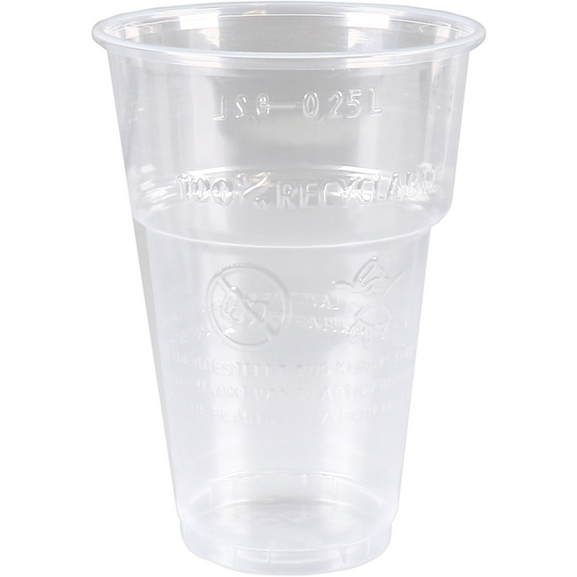 Klika - Beker iezzy bier 250ml pp transparant | 20 stuks