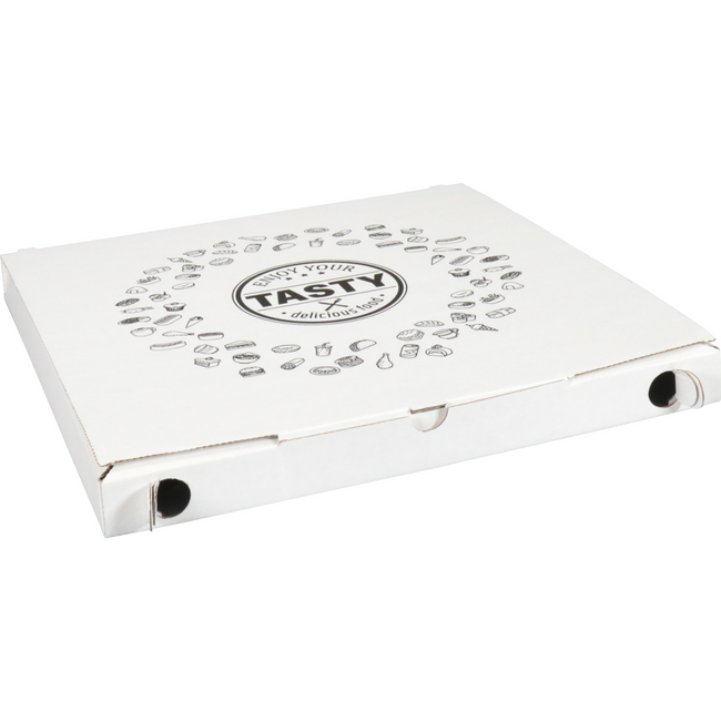 Klika - Pizzadoos | TASTY | golfkarton | 32x32x3cm | vegetale | wit | 150 stuks