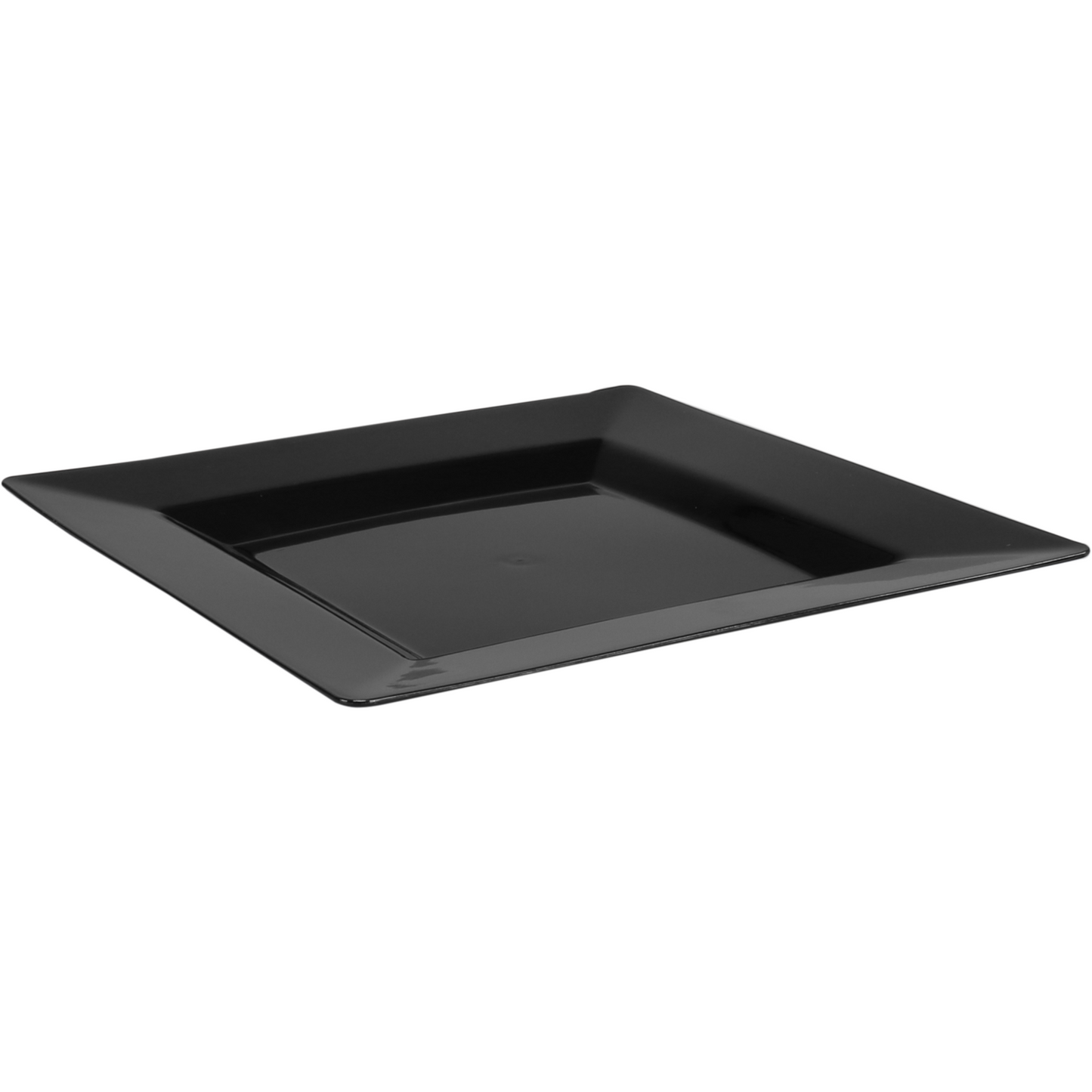 Depa - Plastic Bord, herbruikbaar vierkant 1-vaks, PP 20x20cm 20 stuks Zwart