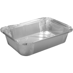 Klika - Bak | Aluminium | 2000ml | opstaande rand | 262x192x65mm | zilver | 800 stuks