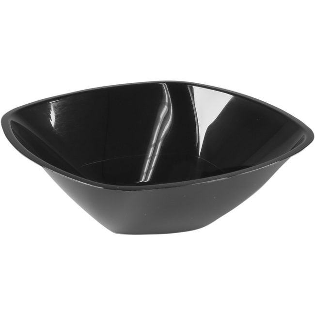 Goldplast - Schaal | saladeschaal | reusable | pP | 1300ml | 21x21cm | use reuse | zwart | 3 stuks