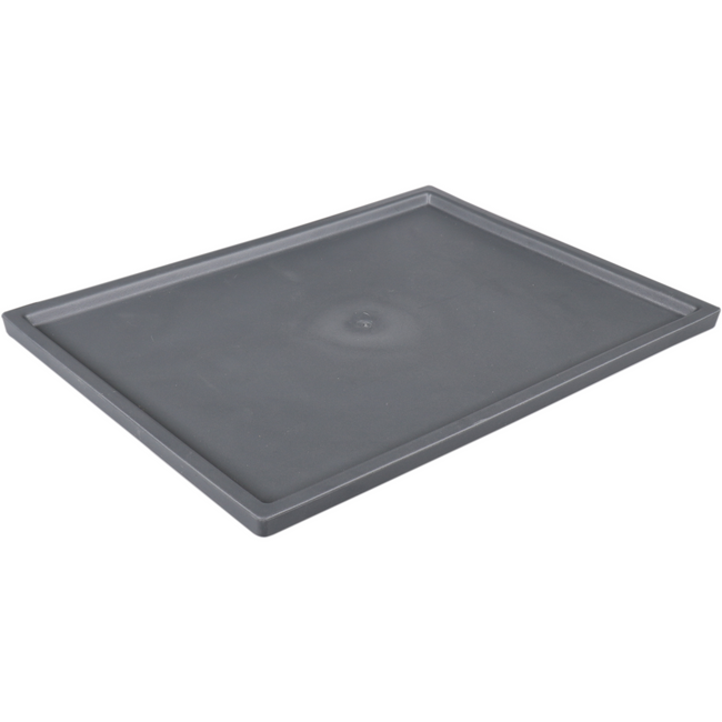 Couvercle Ornamin | TPE | rectangulaire | réutilisable | incassable | anthracite | 10 morceaux