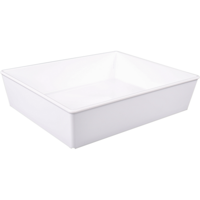 Échelle Ornamin | réutilisable | incassable | SAN | rectangulaire | 1250ml | 220x180x50mm | blanc | 10 morceaux