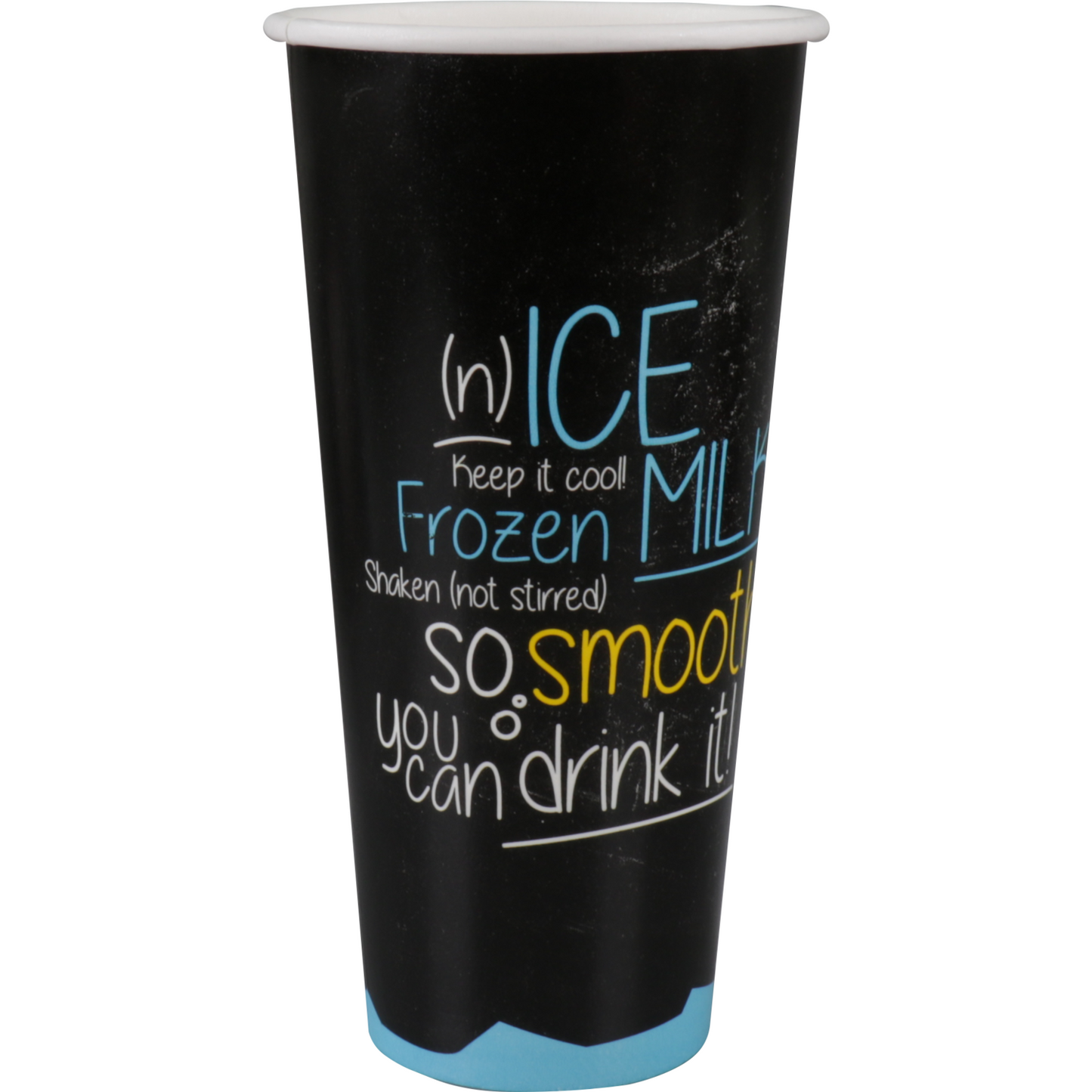 Depa - | Milkshakebeker | ICE is (N)ICE | Karton + PE | 500ml | 22oz | 170mm | zwart/blauw | sleeve met 50 stuks