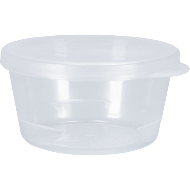 Circ - Cup | sauscup | met deksel | reusable | pP | Ø 75mm | 42mm | transparant | zak à 24 stuks