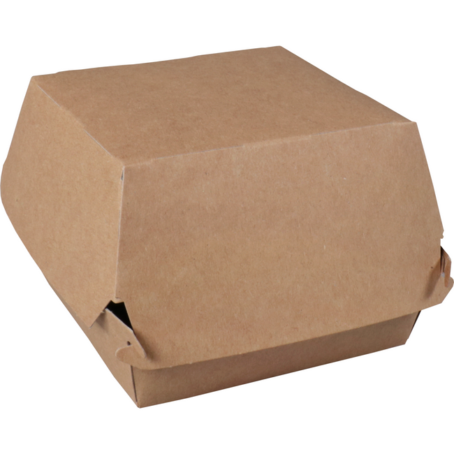 Klika - Bak | Karton | hamburgerbox | 90x90x70mm | bruin | 100 stuks