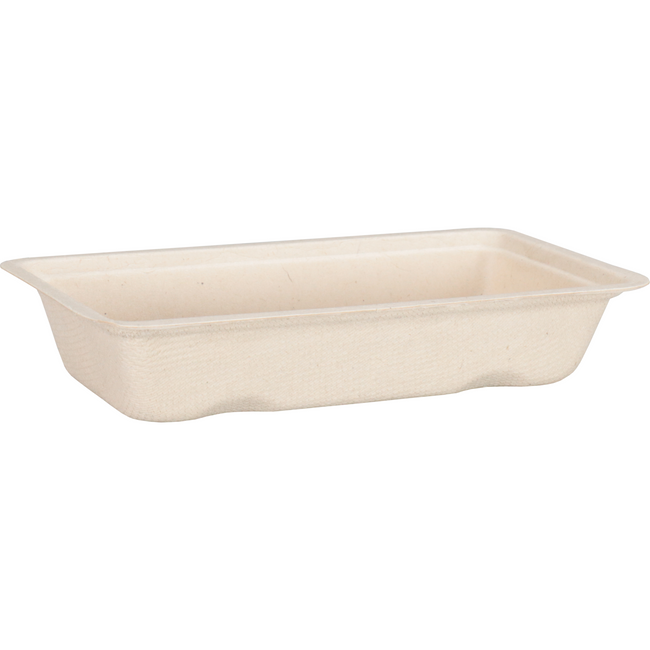 Depa - Bak | Bagasse (suikerrietpulp) | A5 | snackbak | 150x77x30mm | naturel | 50 stuks