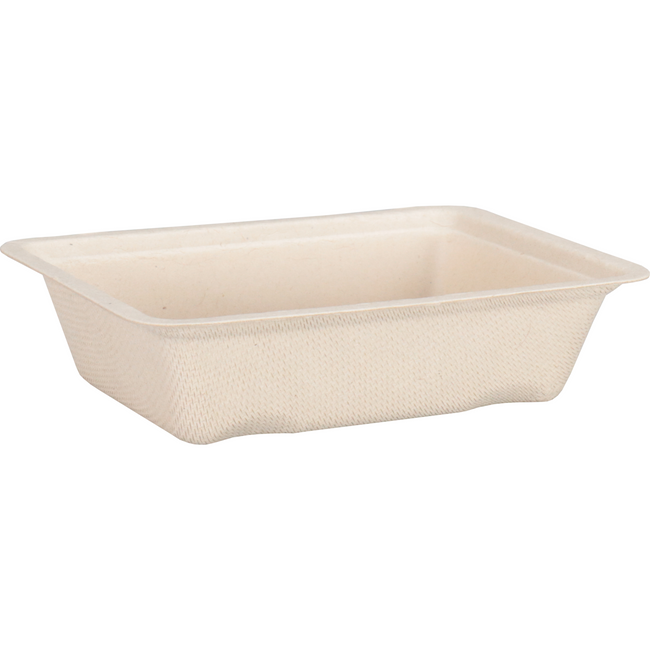 Depa - Bak | Bagasse (suikerrietpulp) | A7 | snackbak | 123x93x32mm | naturel | 50 stuks