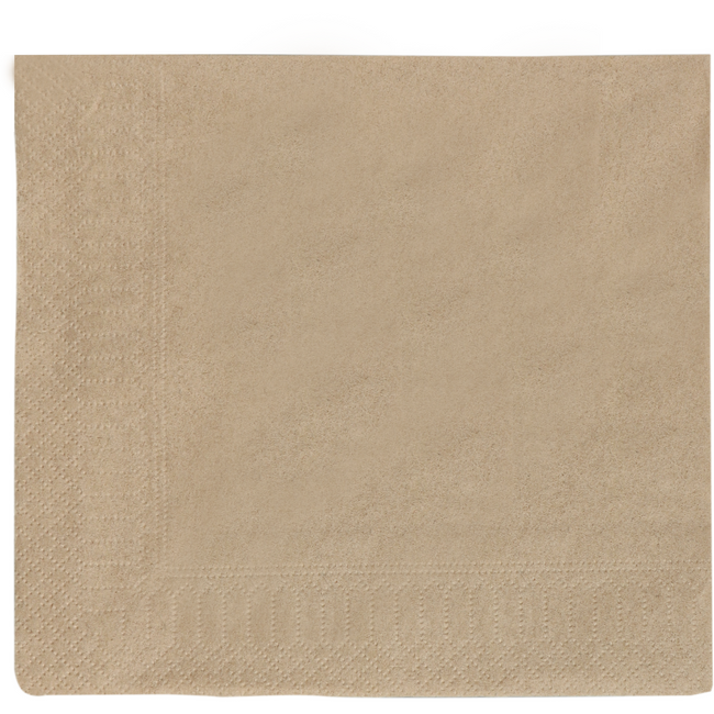 Klika - Servet | 2-laags | 33x33cm | papier | bruin | 100 stuks