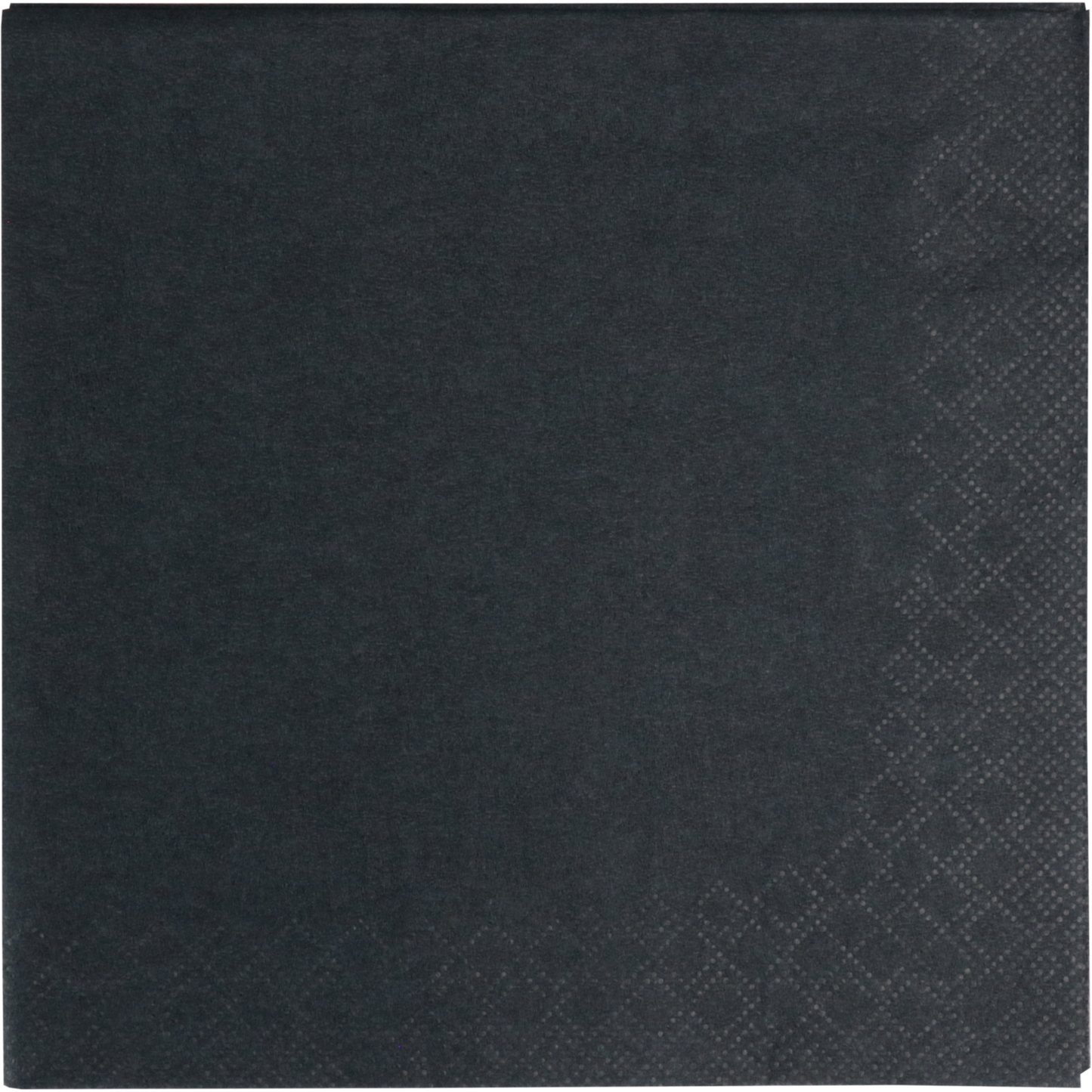 Klika - Servet | 2-laags | 1/4 vouw | 33x33cm | cellulose | zwart | 250 stuks