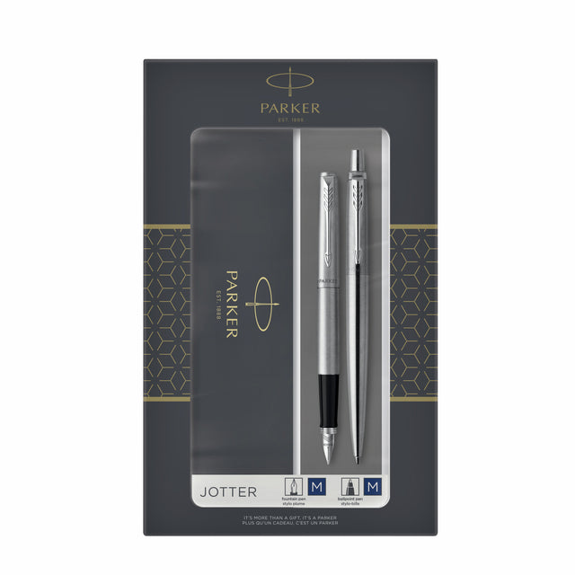 Stylo bille et stylo plume Parker Jotter acier inoxydable CT medium