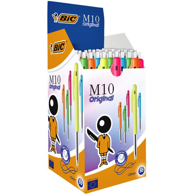 Bic - Balpen M10 Colors Limited Edition medium assorti | 50 stuks