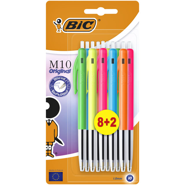 Bic - Balpen bic m10 colors limited edition m assorti