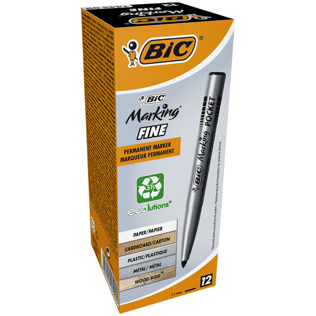 Bic Ecolutions - Viltstift bic 1445 ecolutions rond f zwart