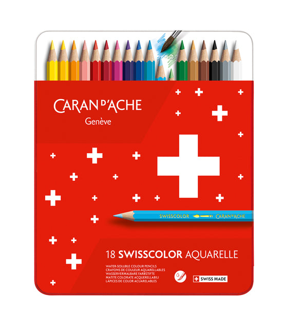 Caran d'ache - Kleurpotl caran d ache swisscolor aquarel 18st ass