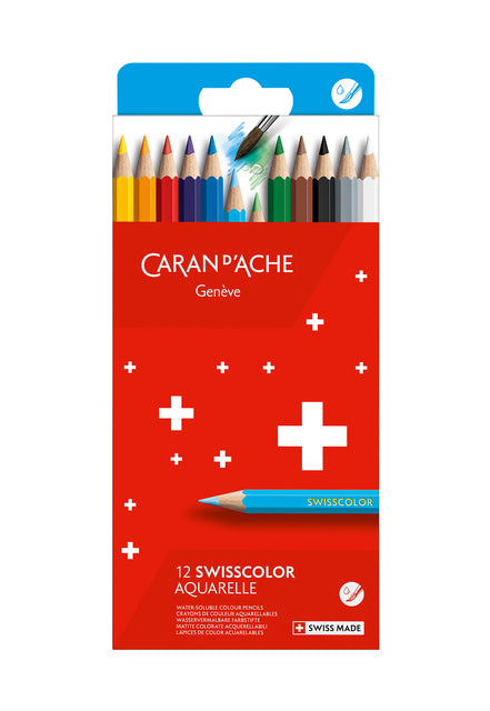 Caran d'ache - Kleurpotlood caran d ache aquarel doos 12st