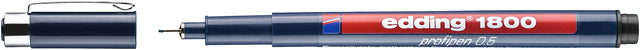 Feutre fin edding 1800 noir 0.5mm