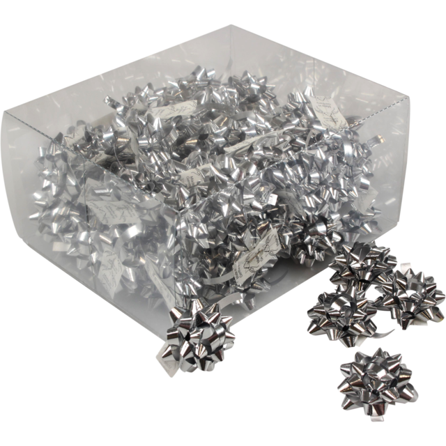 Klika - bows | 25mm | PP | zilver | 75 stuks