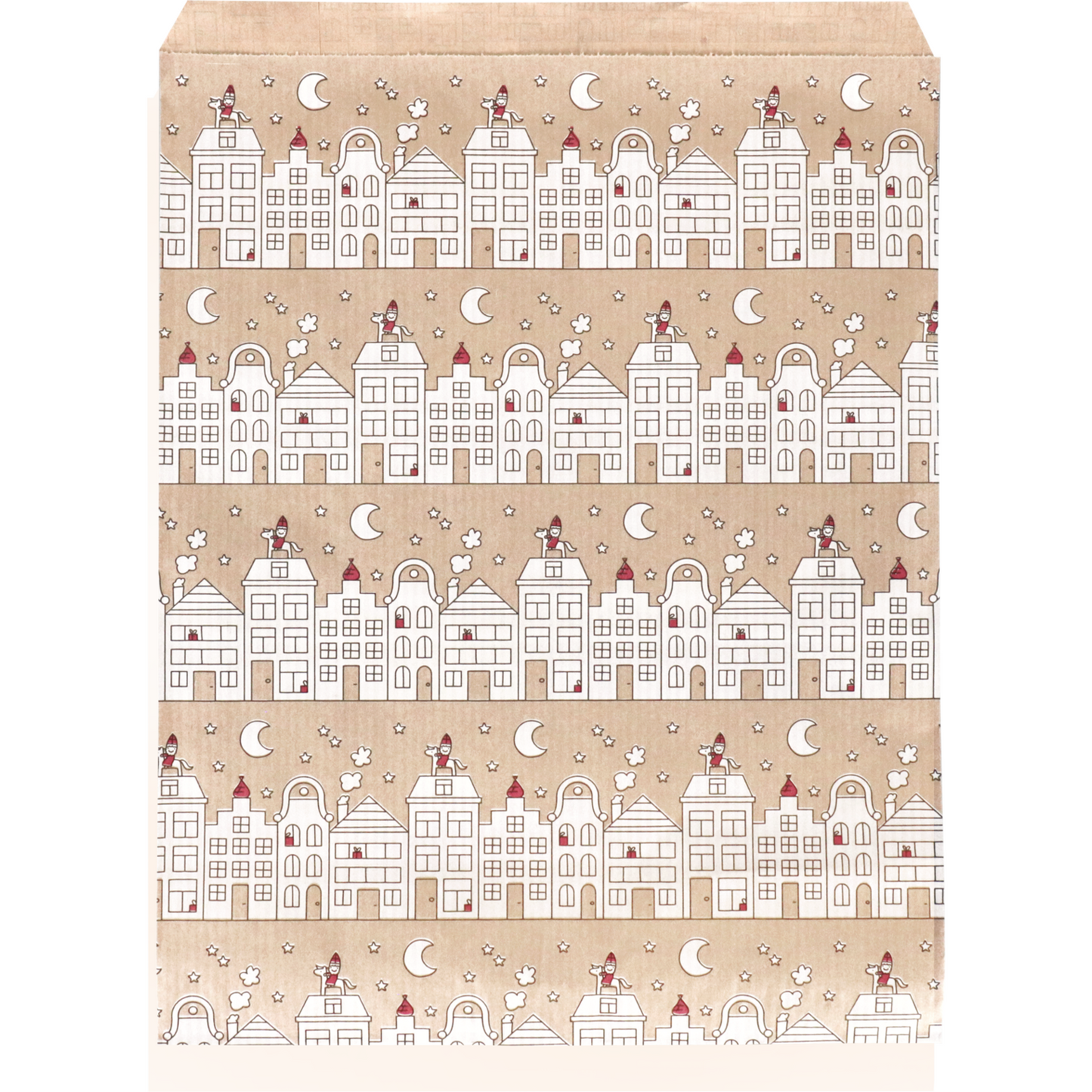 Klika - Cadeauzakjes Sint 12x19cm Sint op het dak 100 stuks