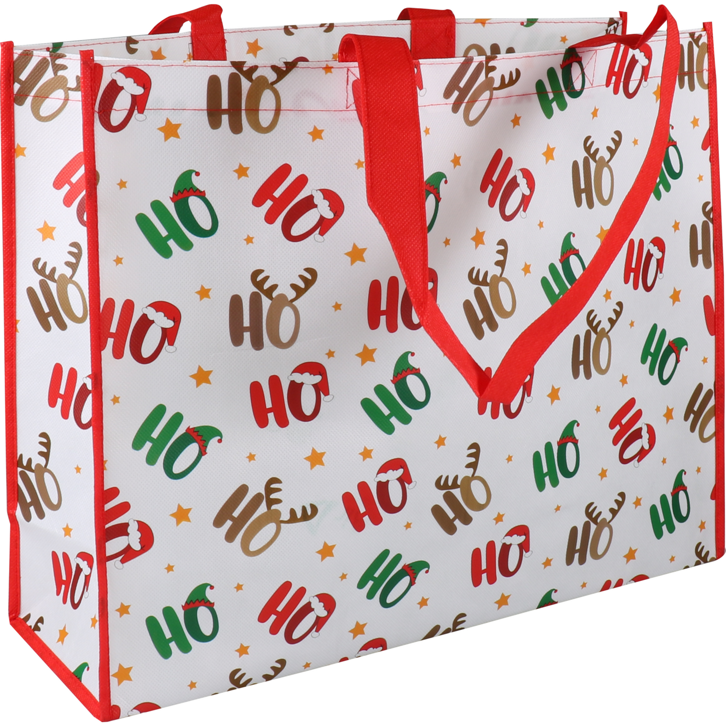 Klika - Shopper | Kerstmis | PP | Ho Ho Ho | 45x 15x36cm | 10 stuks