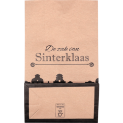 Klika - Zak | Blokbodemzak | Papier | 18/ 10x31cm | De zak van Sinterklaas | bruin | 50 stuks
