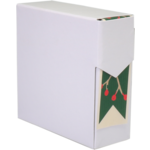 Klika - Etiket | papier | Vaandel blad | 60x30mm | bruin kraft/groen | rol à 500 stuks