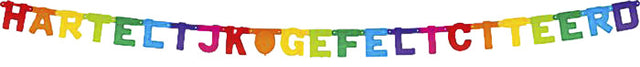 Haza - Letterslinger gefeliciteerd kleur