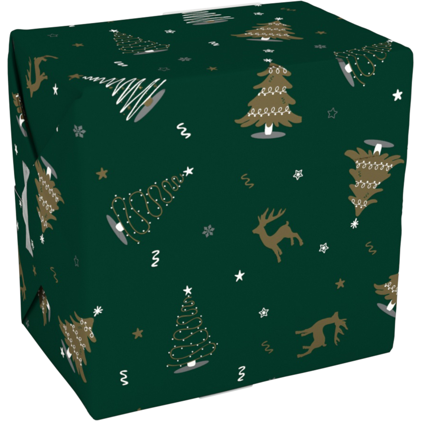 Klika - Cadeaupapier | 50cm | 200m | 80gr/m² | Wonderful time | groen/goud