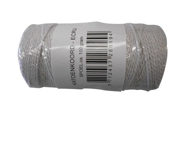 Corde coton 100 mètres écru
