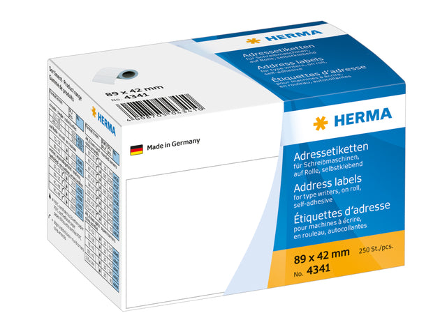 HERMA - Etiket herma adres 4341 89x42mm 250 stuks op rol