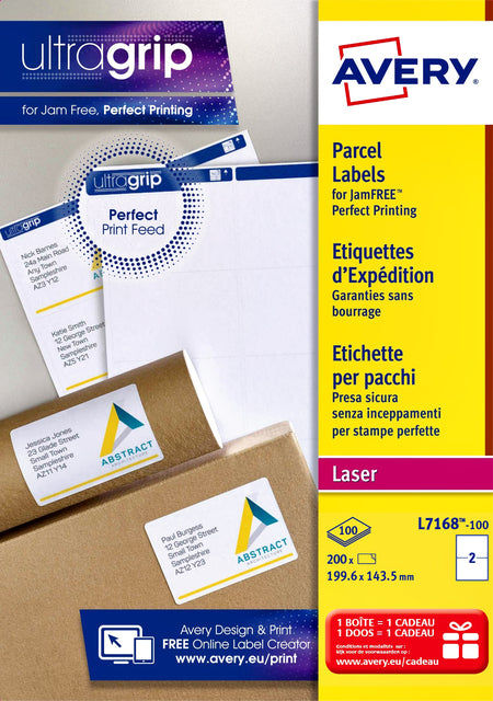 Étiquette Avery L7168-100 199,6x143,5mm blanc 200 pièces blanc | 5 pièces
