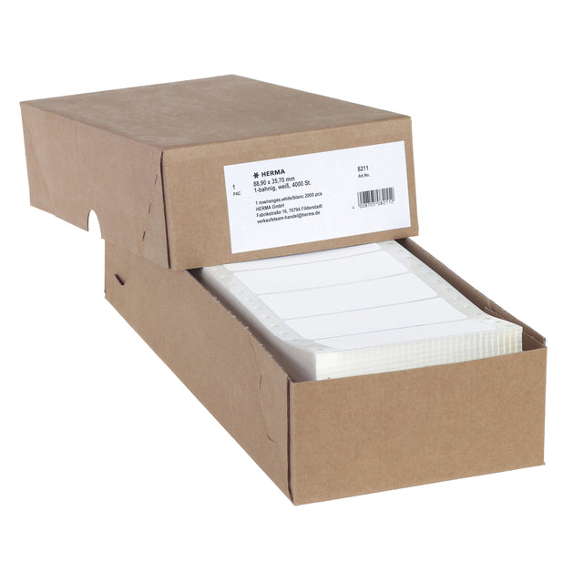 HERMA - Etiket herma 8211 88.9x35.7mm 1-baans wit 4000st