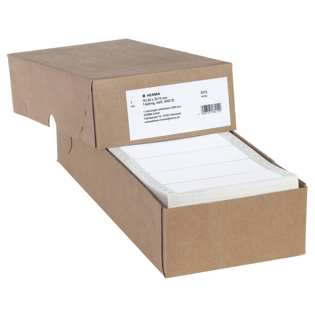 HERMA - Etiket herma 8212 101.6x35.7mm 1-baans wit 4000st